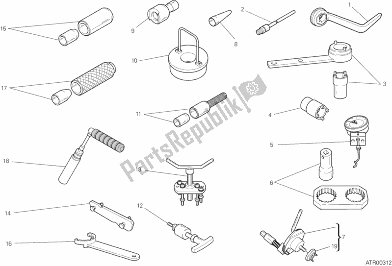 All parts for the 01a - Workshop Service Tools of the Ducati Multistrada 1200 S GT 2013
